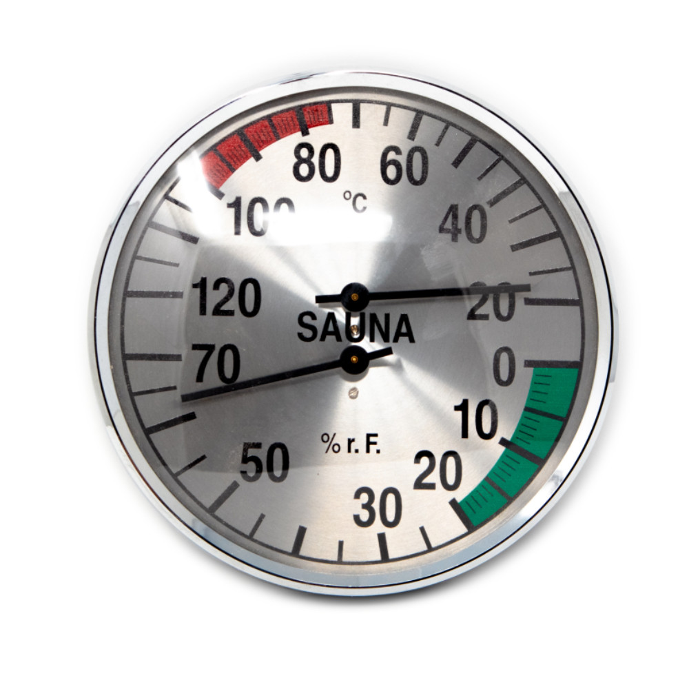 termoigrometro per sauna per misurare la temperatura e l'umidità all'interno della sauna